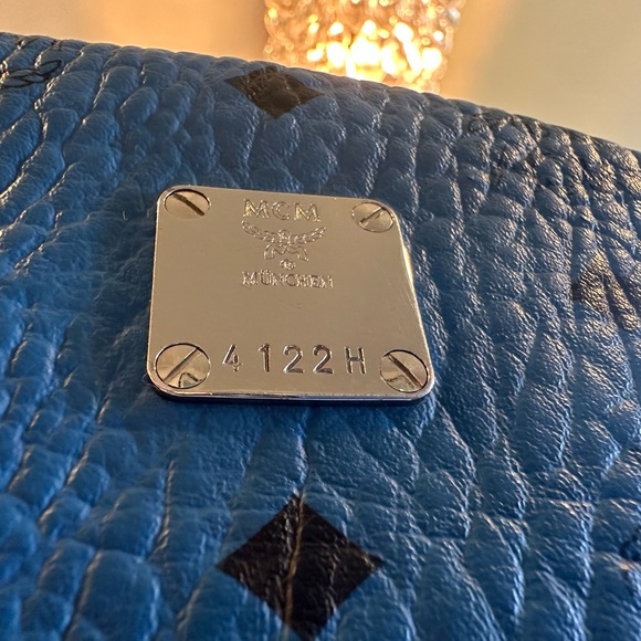 Large MCM Blue Backpack Preowned - Picture 2 of 16